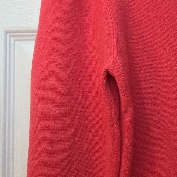 Repeat 100% Cotton 3/4 Sleeve Scoop Neck Top | Coral Red | M Quiet Luxury - Picture 11 of 12